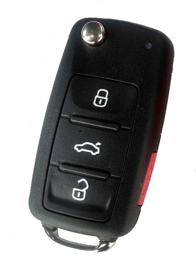[AK-09-118] Llave Con Ctrl  Vw Proximidad 4 Botones + Panico, 315Mhz